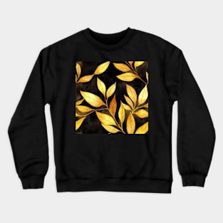 Golden leaves watercolor leaves Crewneck Sweatshirt